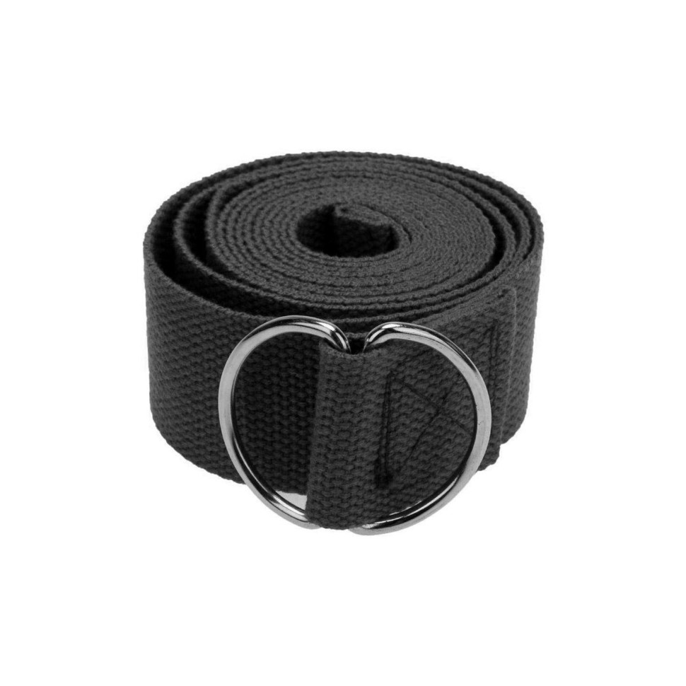 Ремінь для йоги EasyFit EF-1830-BK довжина 183см, чорний