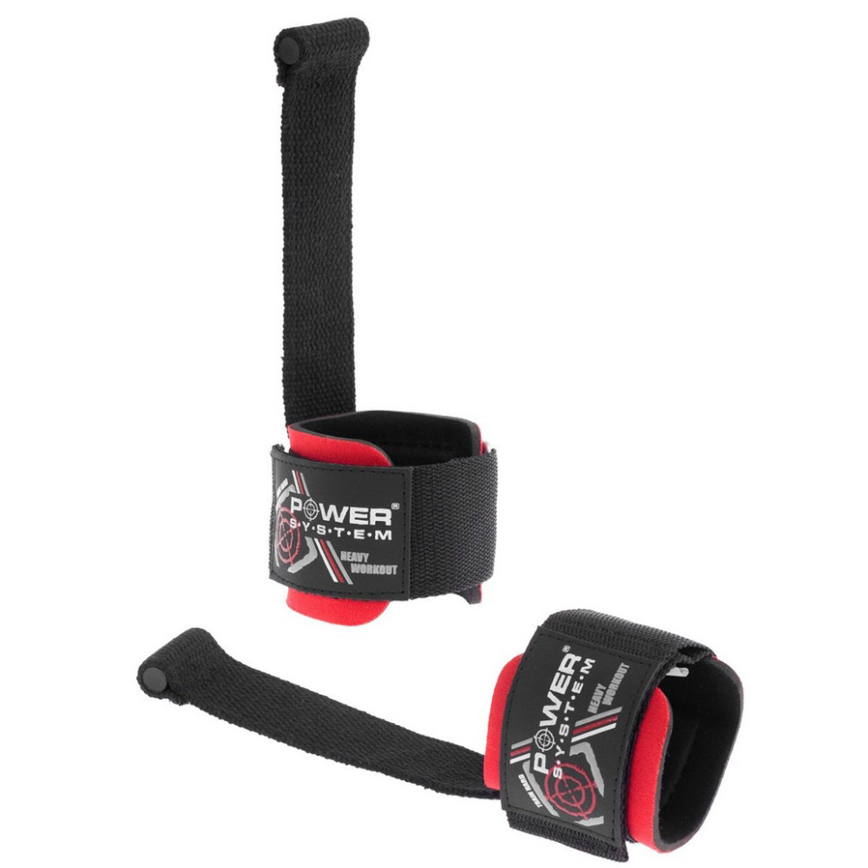 Лямки для тяги з валиком Power Pin Power System PS-3350_Black_Red