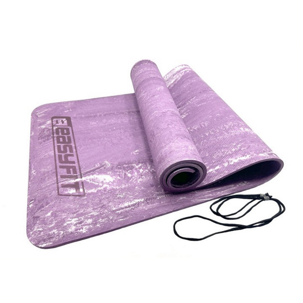 Коврик для йоги и фитнеса PER Premium Mat EasyFit EF-1930-1-V 8 мм, фиолетовый