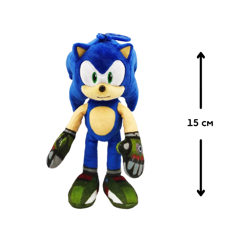 Мягкая игрушка на клипсе Соник SONIC PRIME SON7004A 15 см