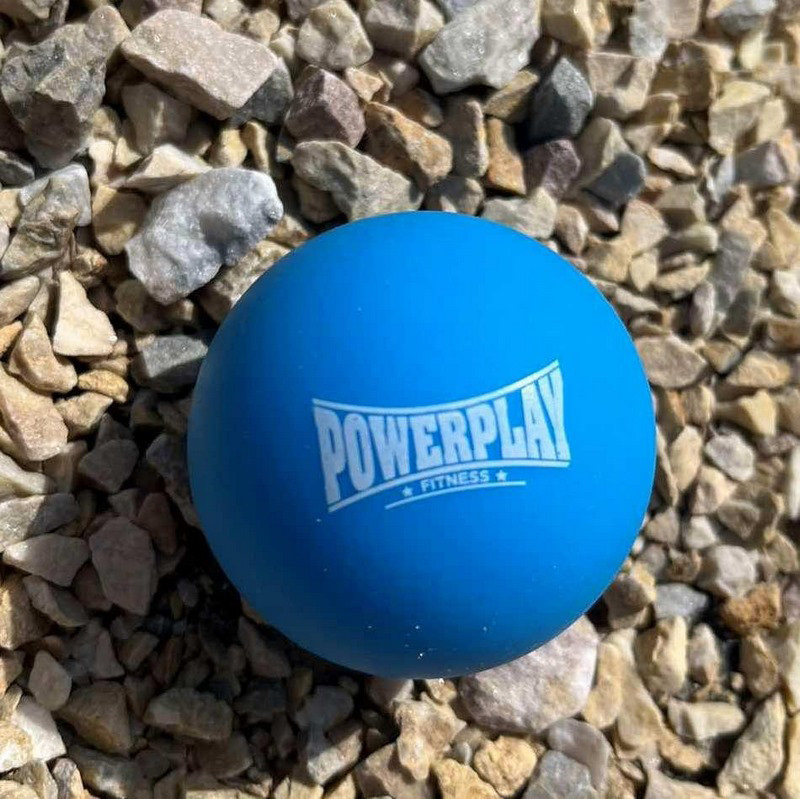 Масажний силіконовий м'яч PP-4354 Silicone Lacrosse Ball PowerPlay PP-4354_Blue