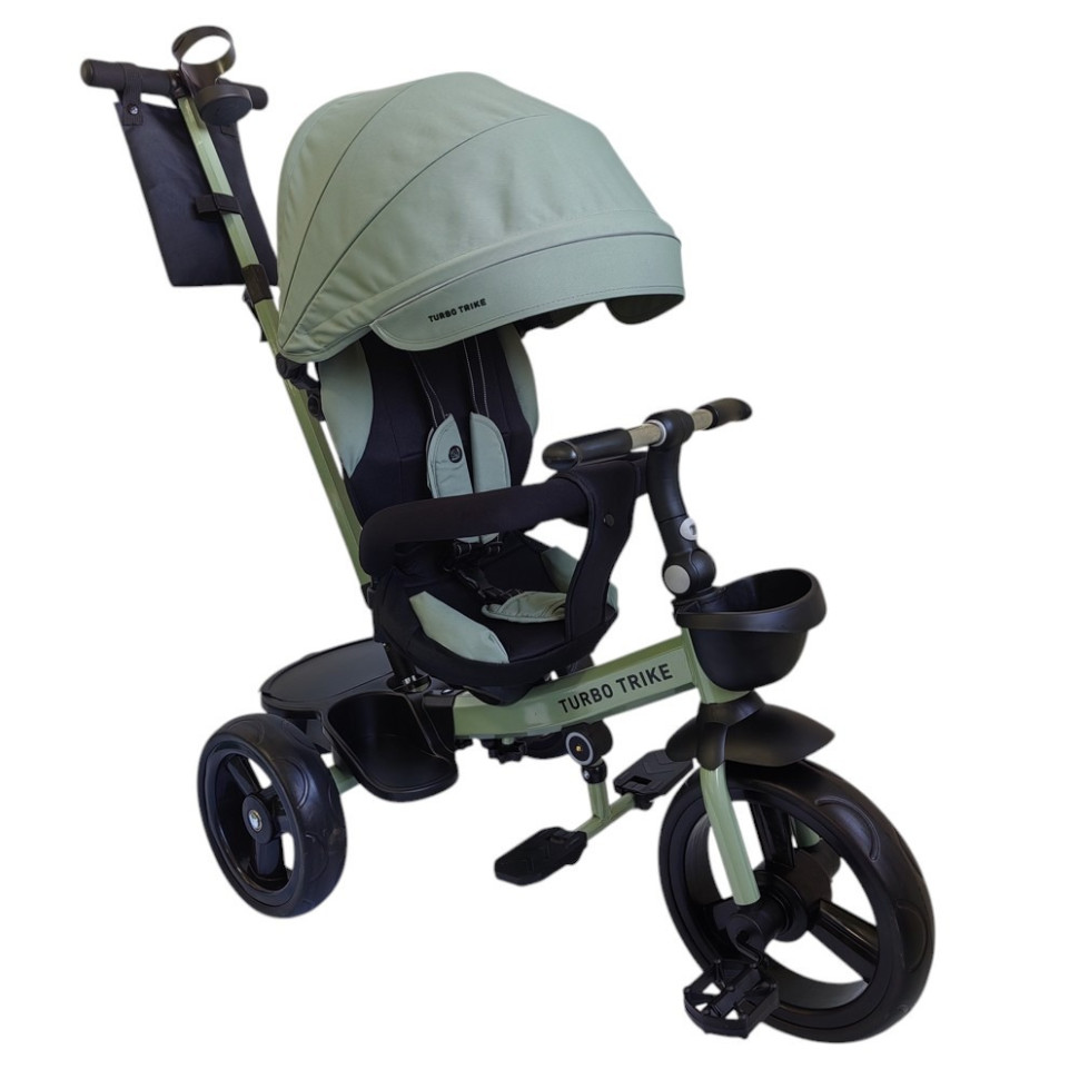 Велосипед дитячий триколісний Turbo Trike MT 1001-1 Frost Green з батьківською ручкою