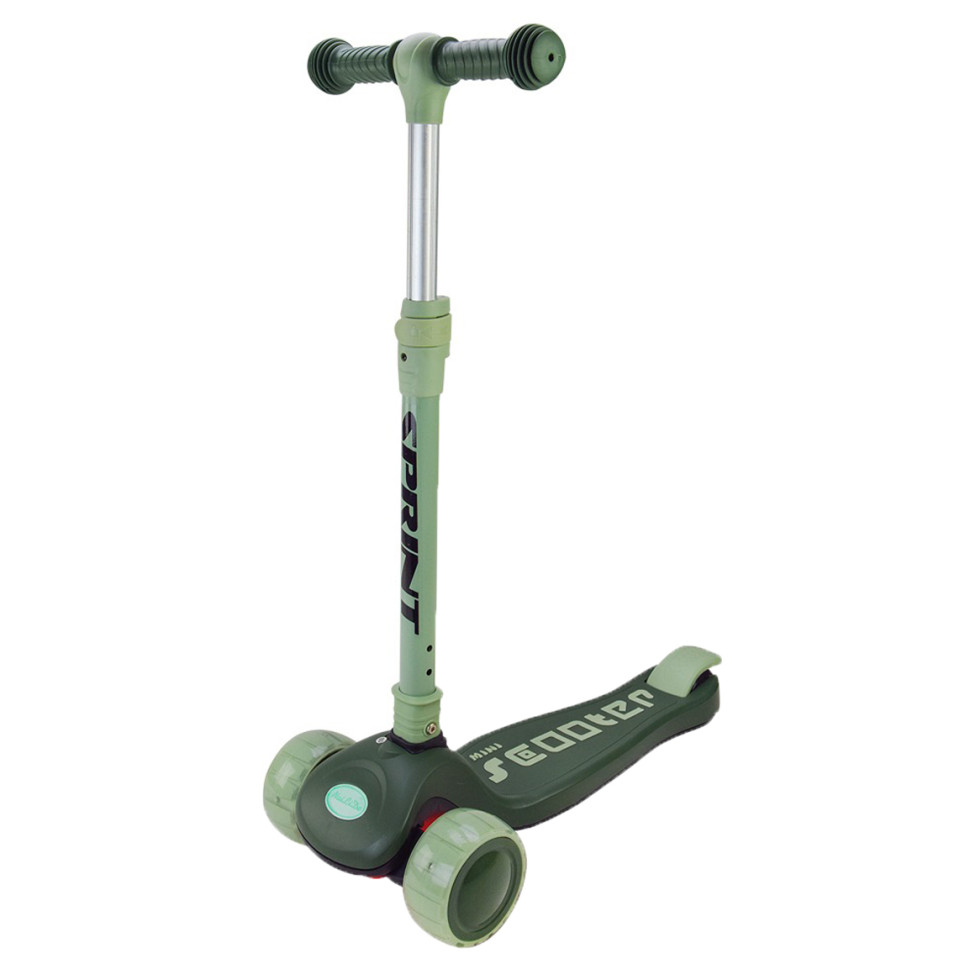 Самокат детский 3-х колесный Mini Scooter Bambi SC2420(Green) светящиеся колеса, зеленый
