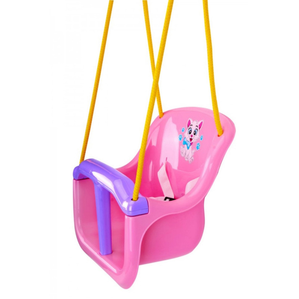 Дитяча гойдалка ТехноК 8102TXK(Pink) пластик, до 20 кг, мотузка 2,5 м