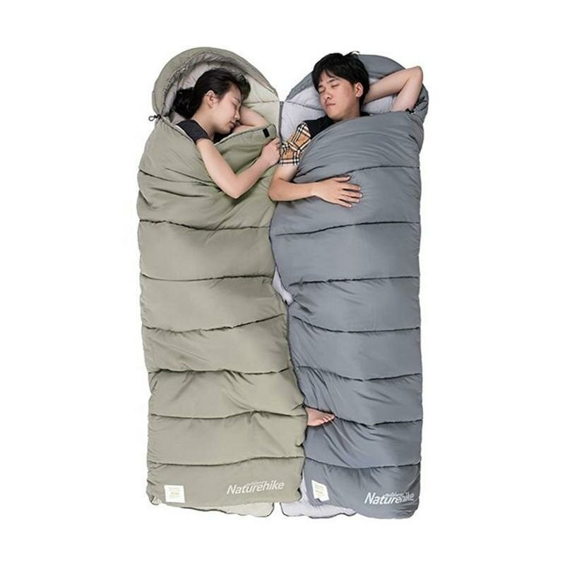 Спальник з капюшоном M400 NH20MSD02 Naturehike 6927595748138-L, (1°C), лівий, сірий