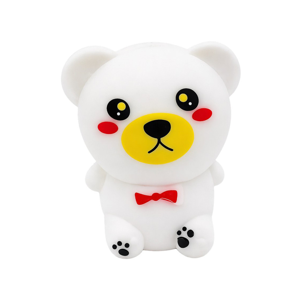 Детская антистресс-игрушка Яркий Мишка Bambi sa1673(White) 6 см