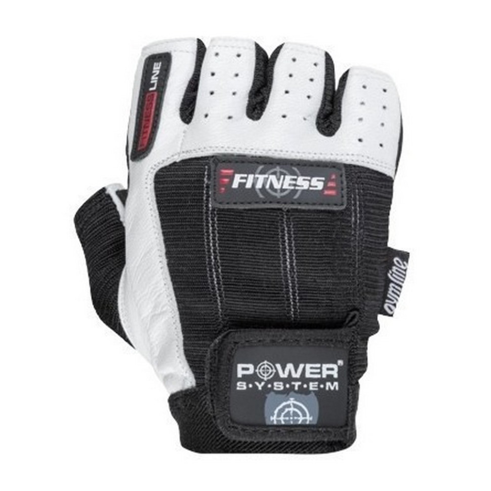 Рукавички для фітнесу Fitness Power System PS-2300_M_Black-White, M 19 см