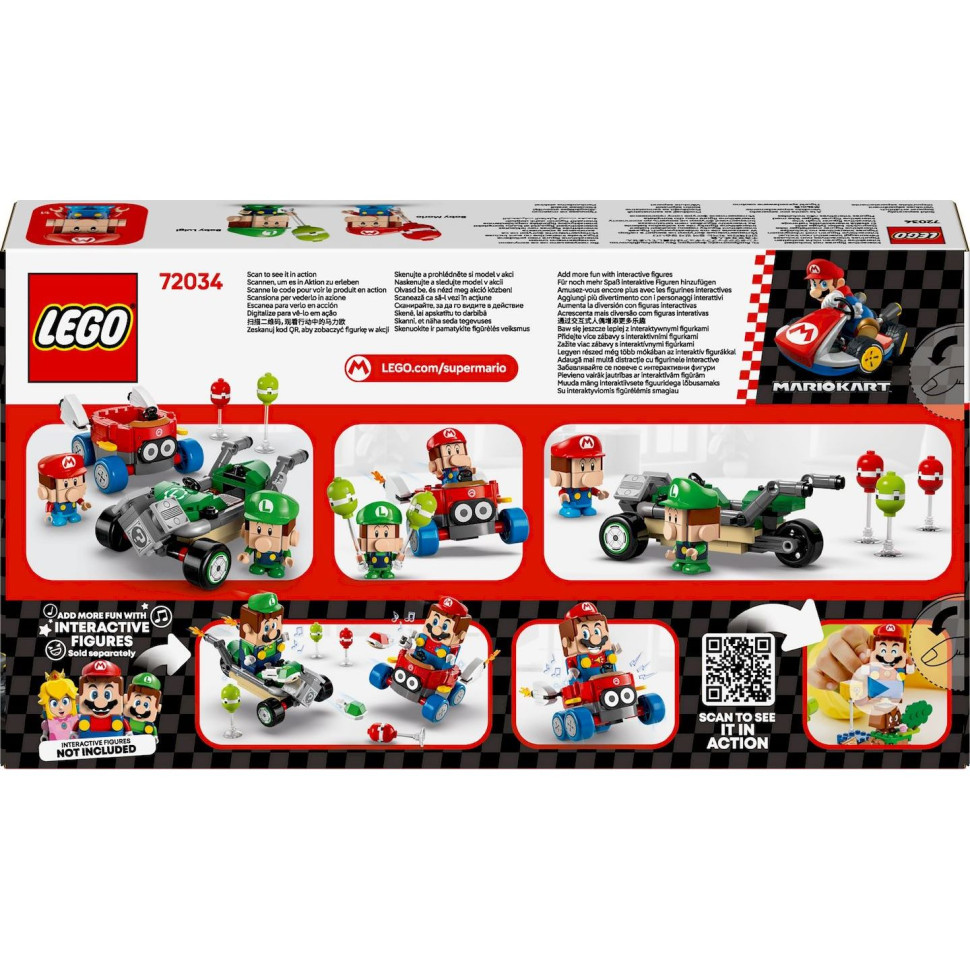 Конструктор LEGO Super Mario Mario Kart – Baby Mario vs. Baby Luigi 72034, 321 деталь 