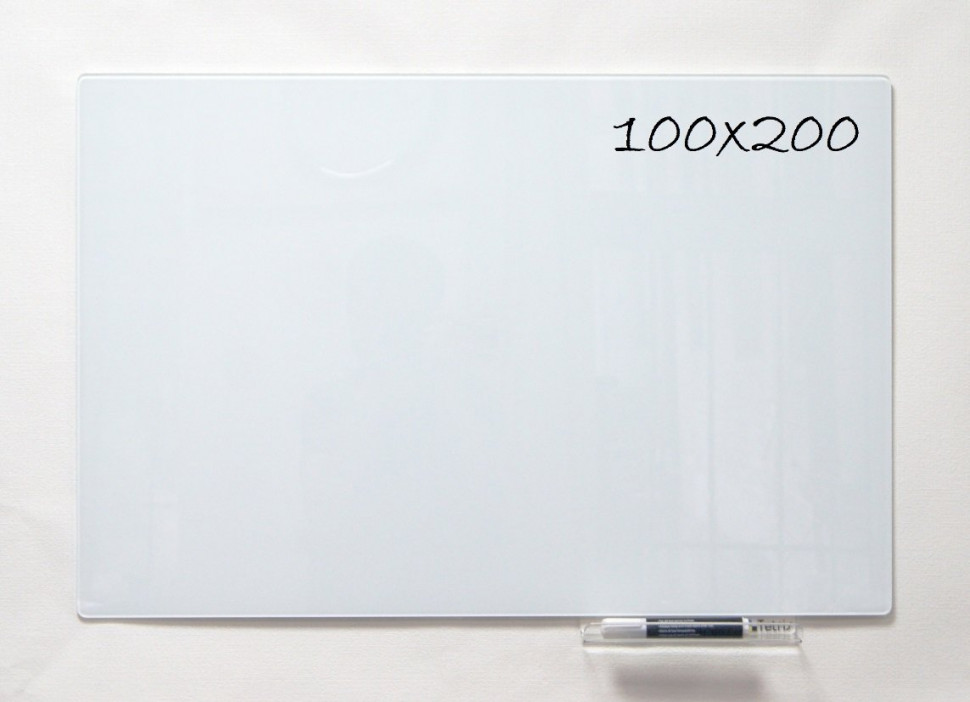Доска магнитно-маркерная стеклянная GL100200WT, 100x200