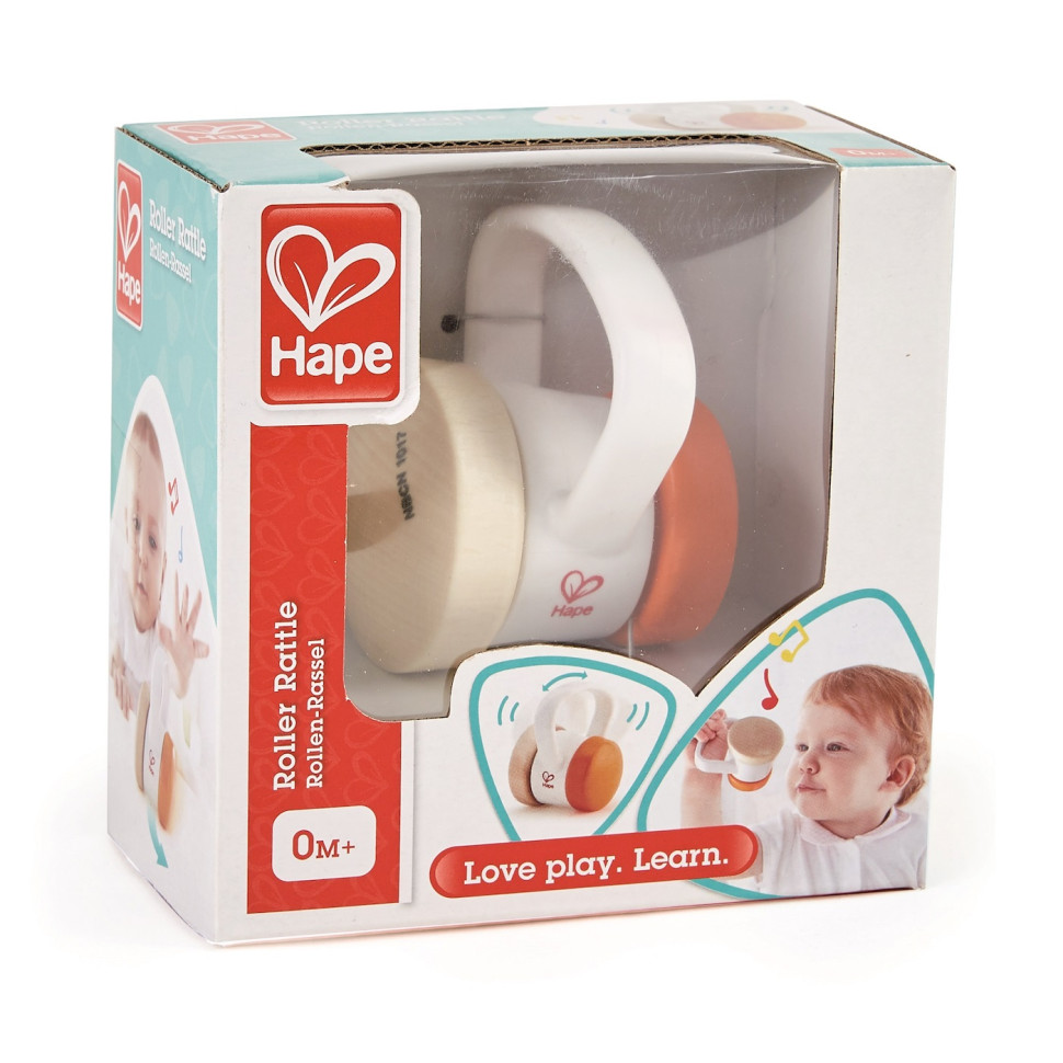Брязкальце для дітей Ролик з ручкою Hape E0017 від народження