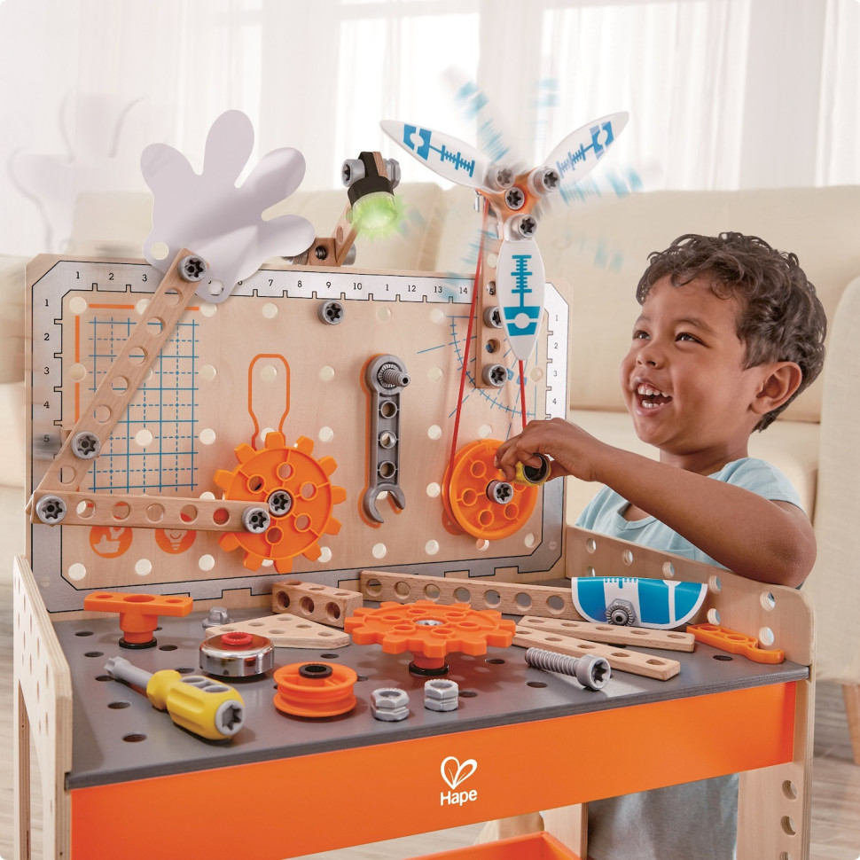 Ігровий набір Junior Inventor Великий науковий верстак Hape E3027, 15 експериментів