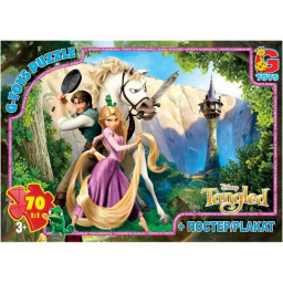 Детский пазл "Рапунцель" G-Toys TA002 плакат 70 элементов