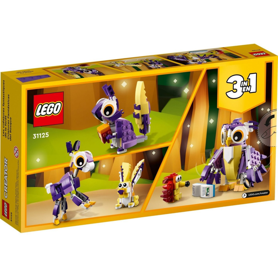 Конструктор LEGO Creator Удивительные лесные обитатели 31125
