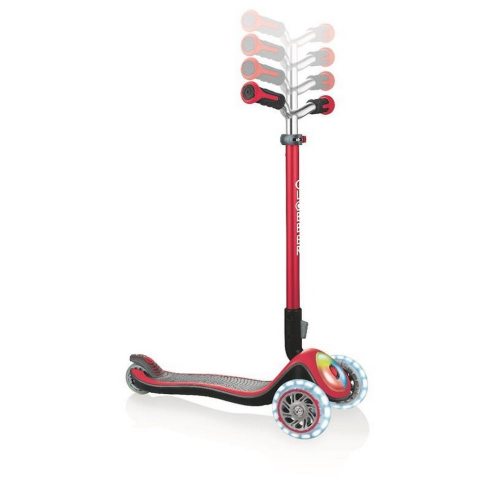 Дитячий триколісний самокат ELITE PRIME GLOBBER 444-802 червоний, колеса з підсвіткою