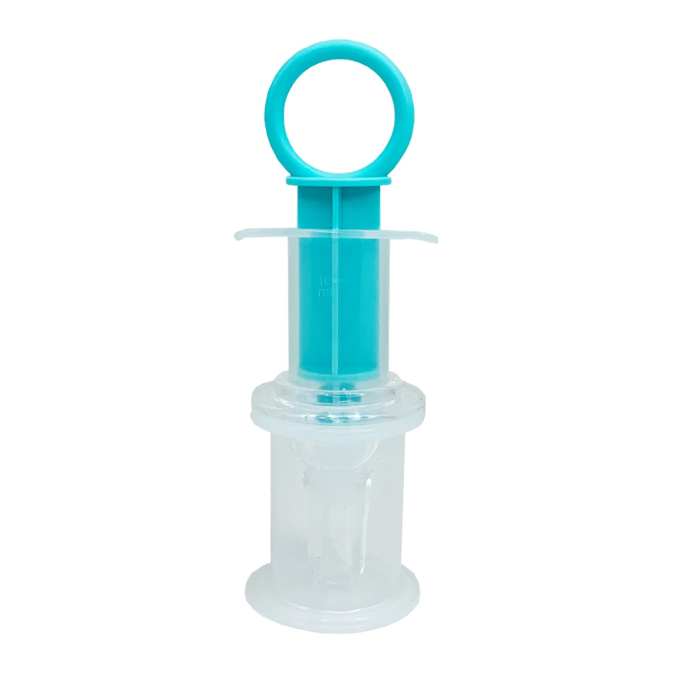 Дитячий Шприц-дозатор для ліків Mega Zayka MGZ-0719(Turquoise) із мірним стаканчиком