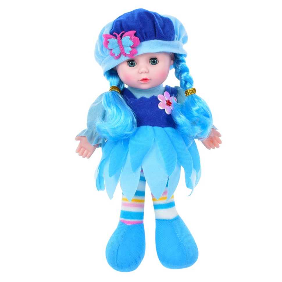 Дитяча Лялька Bambi LY3011(Blue) м'яконабивна, 28 см, синя