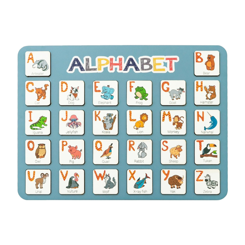 Дерев'яна абетка-вкладиш англійська