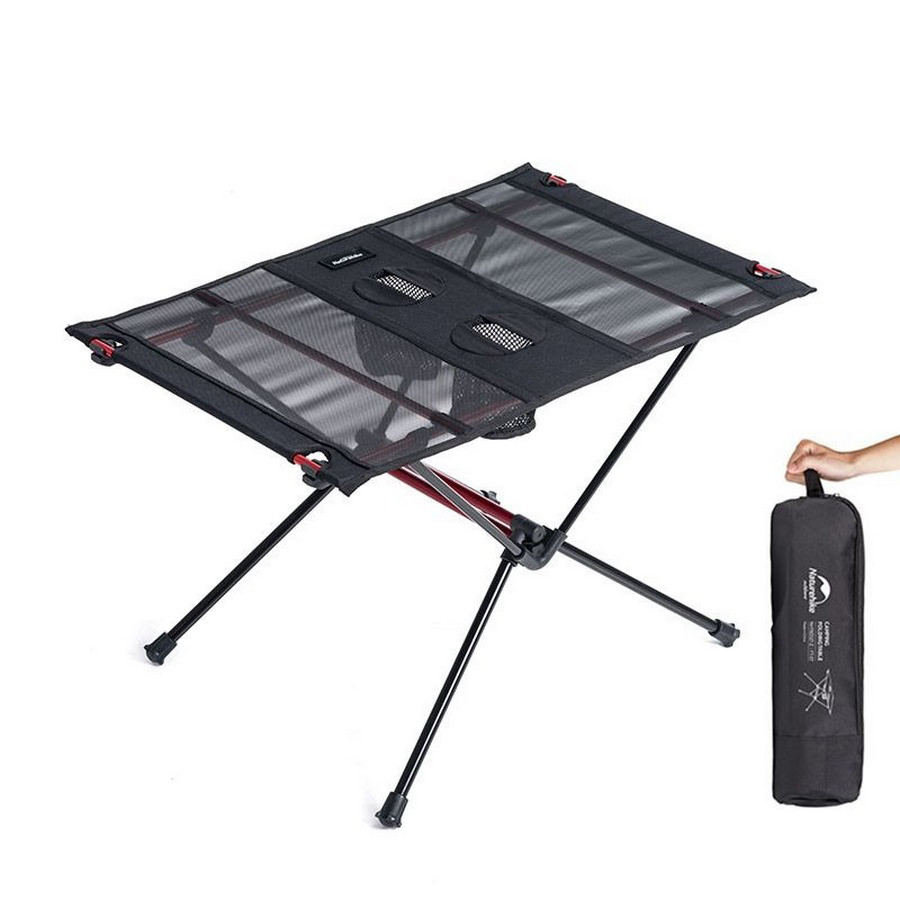 Раскладной стол облегченный NH19Z027-Z Naturehike 6976023920400 сетка/ карбон, черный