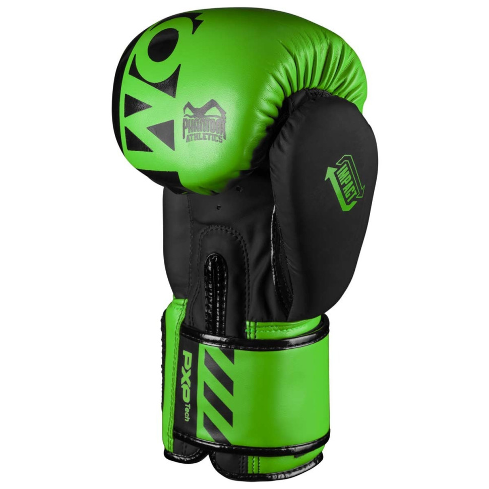 Боксерские перчатки APEX Neon Phantom PHBG2883-12 Green 12 унций (капа в подарок)