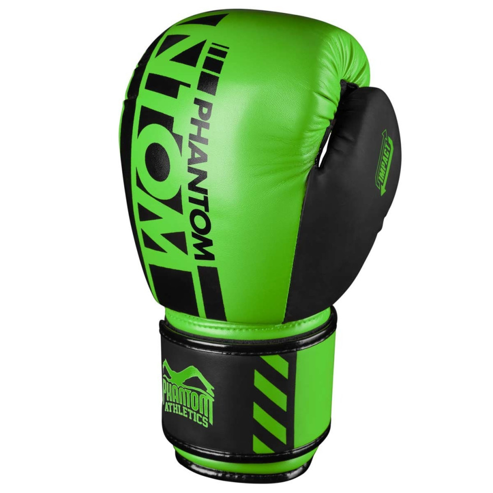 Боксерские перчатки APEX Neon Phantom PHBG2883-12 Green 12 унций (капа в подарок)