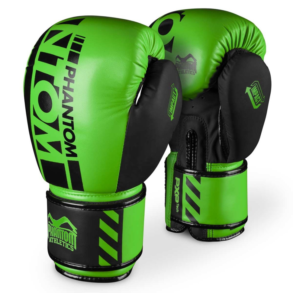 Боксерские перчатки APEX Neon Phantom PHBG2883-12 Green 12 унций (капа в подарок)