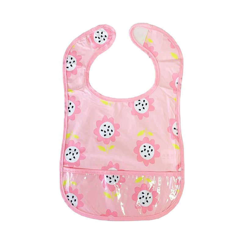 Дитячий слинявчик клейончатий Mega Zayka MGZ-0601(Pink) на липучці