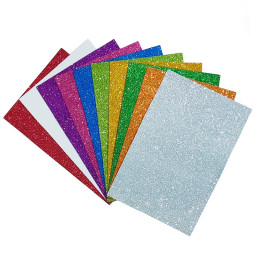 Набор цветного фоамирана с глиттером Bambi 17GLKA4-MIX2, 1,7-0,1 мм 10 листов Набор цветного фоамирана с глиттером Bambi 17GLKA4-MIX2, 1,7-0,1 мм 10 листов