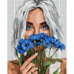 Картина по номерам "Красочная поэзия: Васильки" ©art_selena_ua Идейка KHO8584, 40х50 см