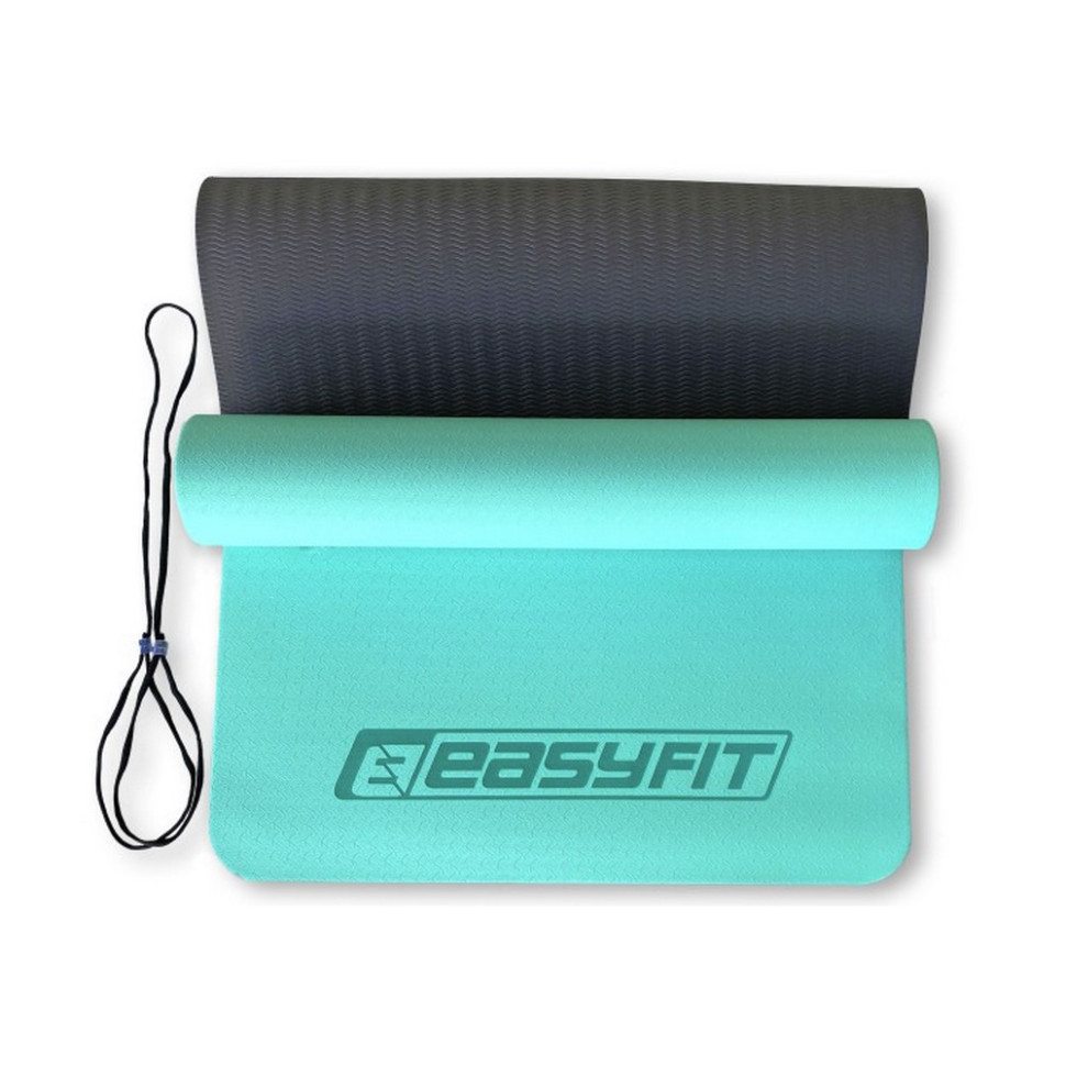 Коврик для йоги и фитнеса EasyFit EF-1924E-MTB, TPE+TC 6 мм, двухслойный 