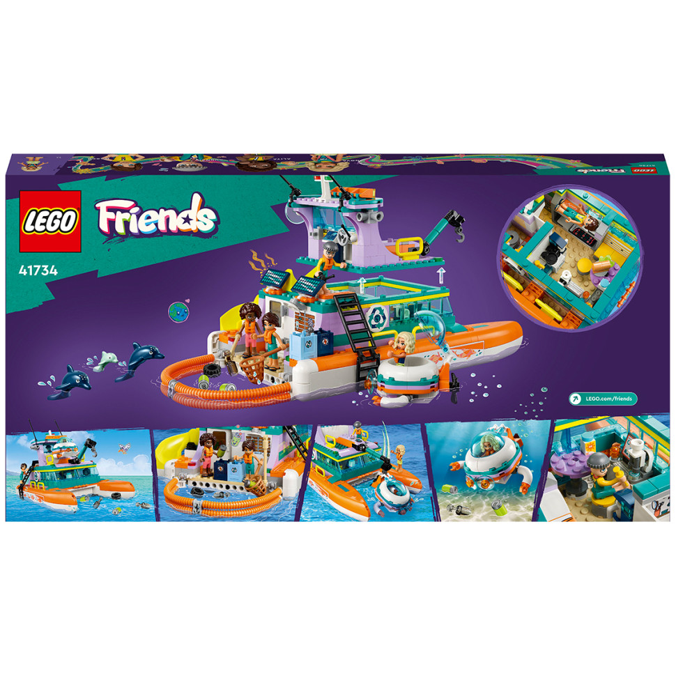 Конструктор LEGO Friends Лодка морской спасательной бригады 41734, 717 деталей
