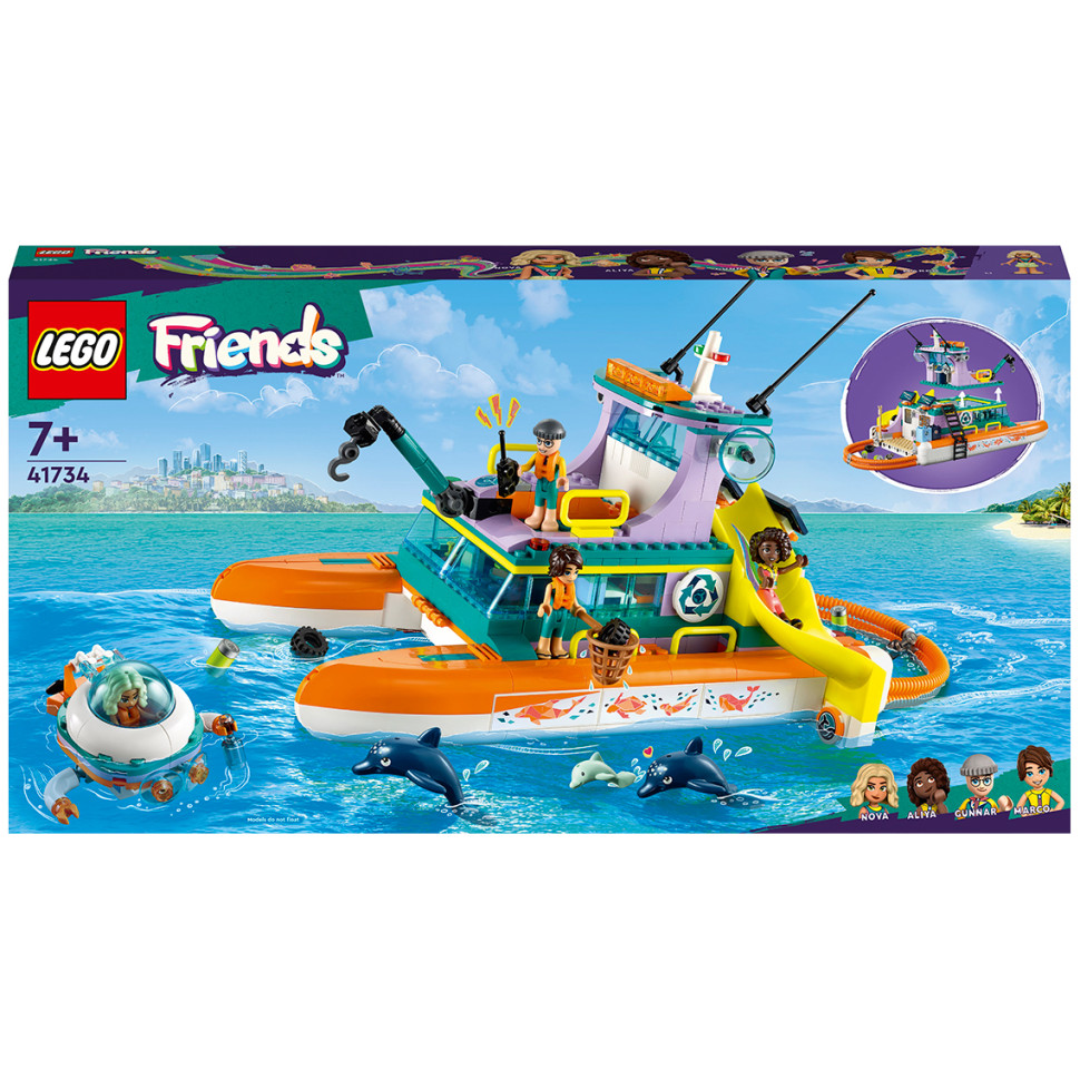 Конструктор LEGO Friends Лодка морской спасательной бригады 41734, 717 деталей