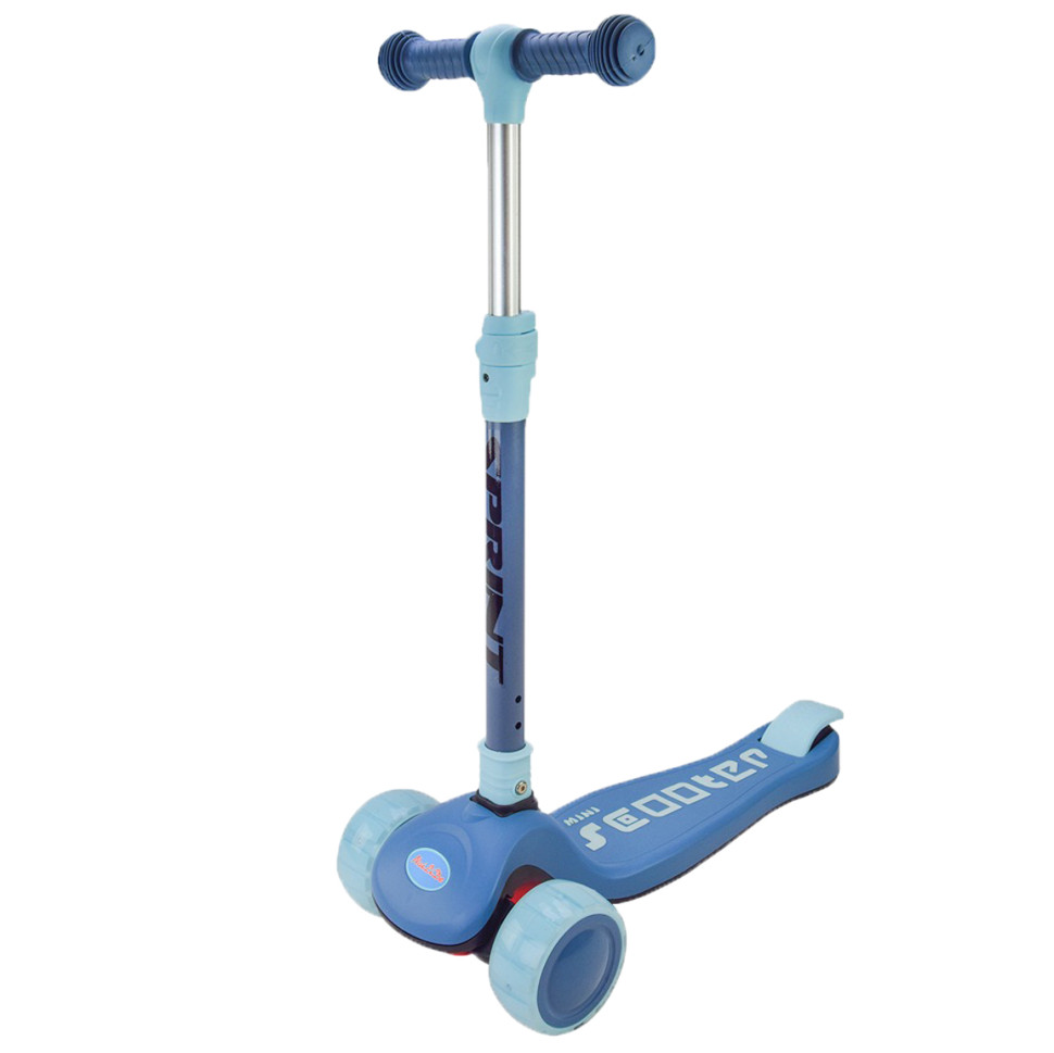 Самокат детский 3-х колесный Mini Scooter Bambi SC2420(Blue) светящиеся колеса, синий