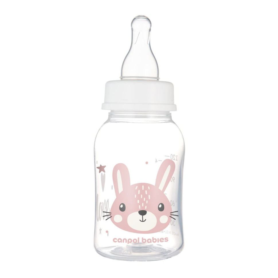 Детская стандартная бутылочка Cute animals Canpol babies 11/851_pin 120 мл