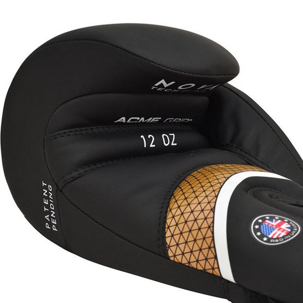 Боксерские перчатки AURA PLUS T-17 RDX Inc Limited BGR-T17BGL-12OZ+ Black Golden 12 унций (капа в комплекте) 