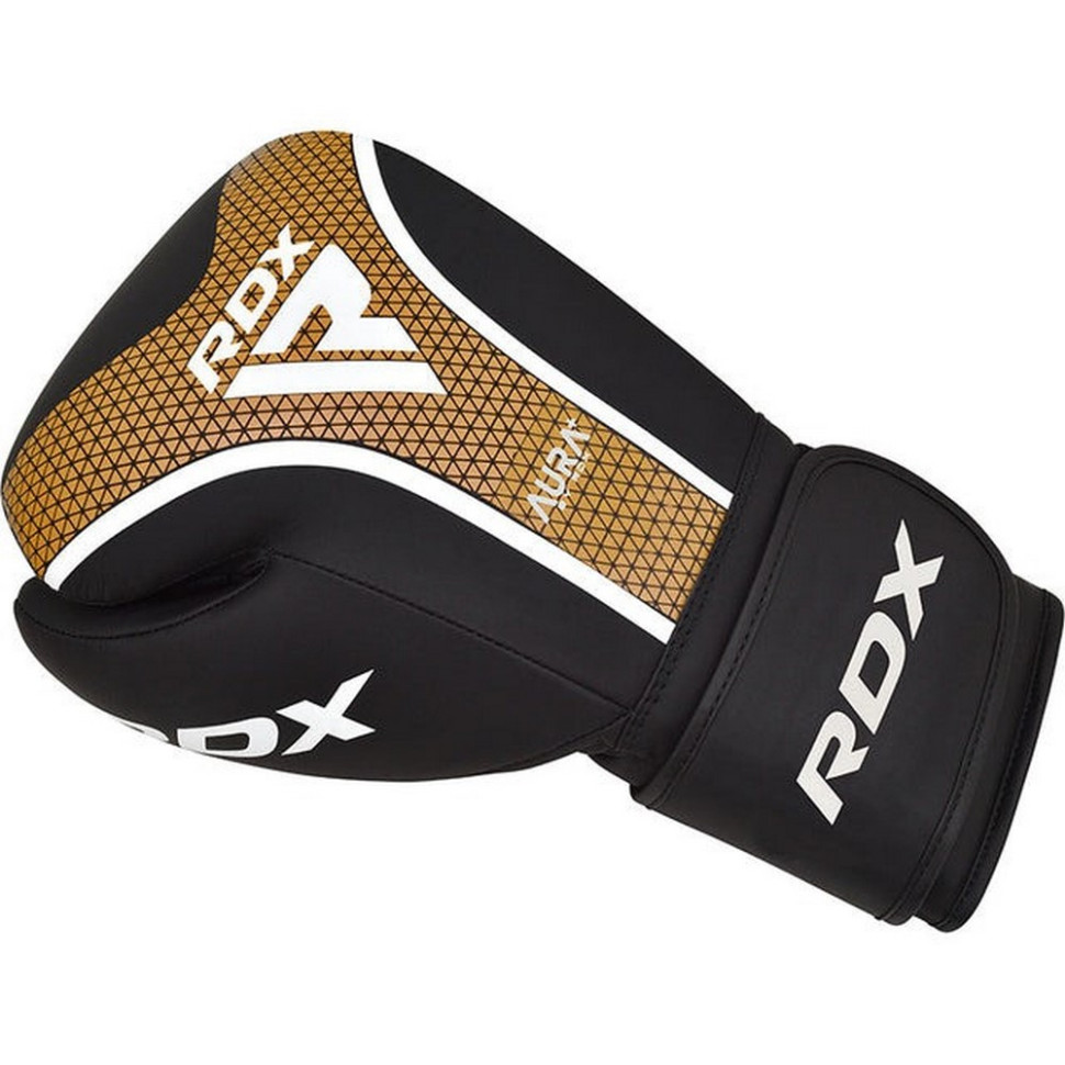 Боксерские перчатки AURA PLUS T-17 RDX Inc Limited BGR-T17BGL-12OZ+ Black Golden 12 унций (капа в комплекте) 