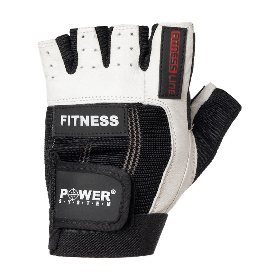 Рукавички для фітнесу Fitness Power System PS-2300_S_Black-White, S 18 см