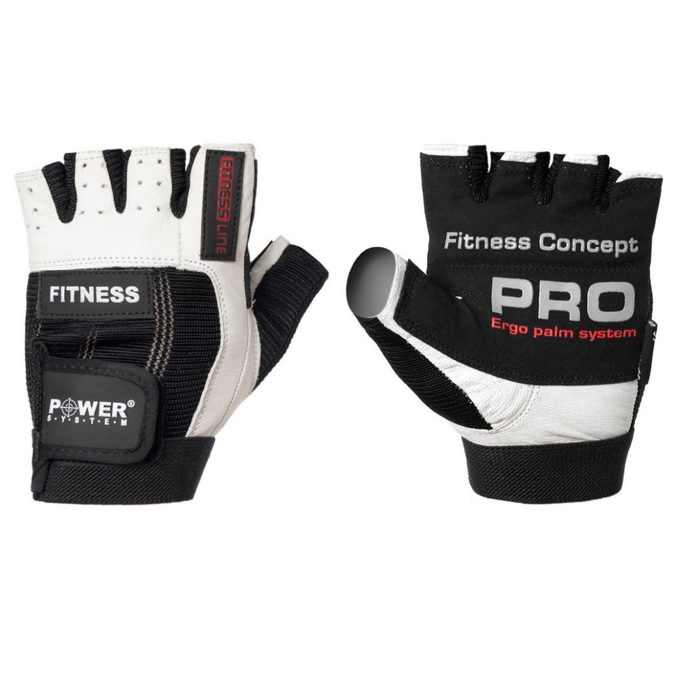 Рукавички для фітнесу Fitness Power System PS-2300_S_Black-White, S 18 см