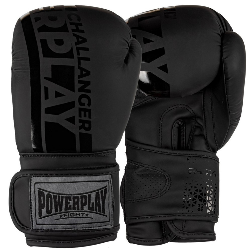 Боксерские перчатки 3086 Matt Challenger PowerPlay PP_3086_10oz_Black, размер 10 унций