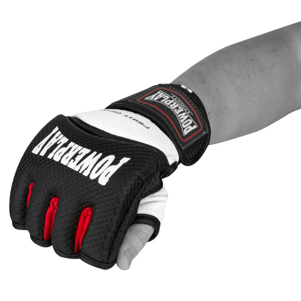 Перчатки для MMA PowerPlay PP_3075_XL_BI/White, Черные-Белые XL