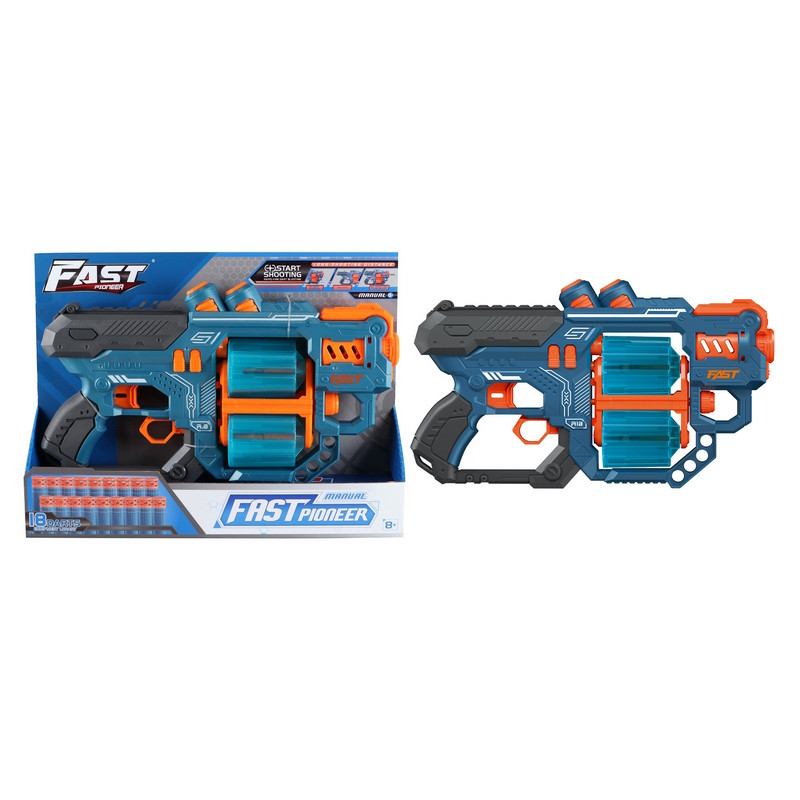 Іграшковий пістолет механічний Blaster BH804 з подвійним барабаном