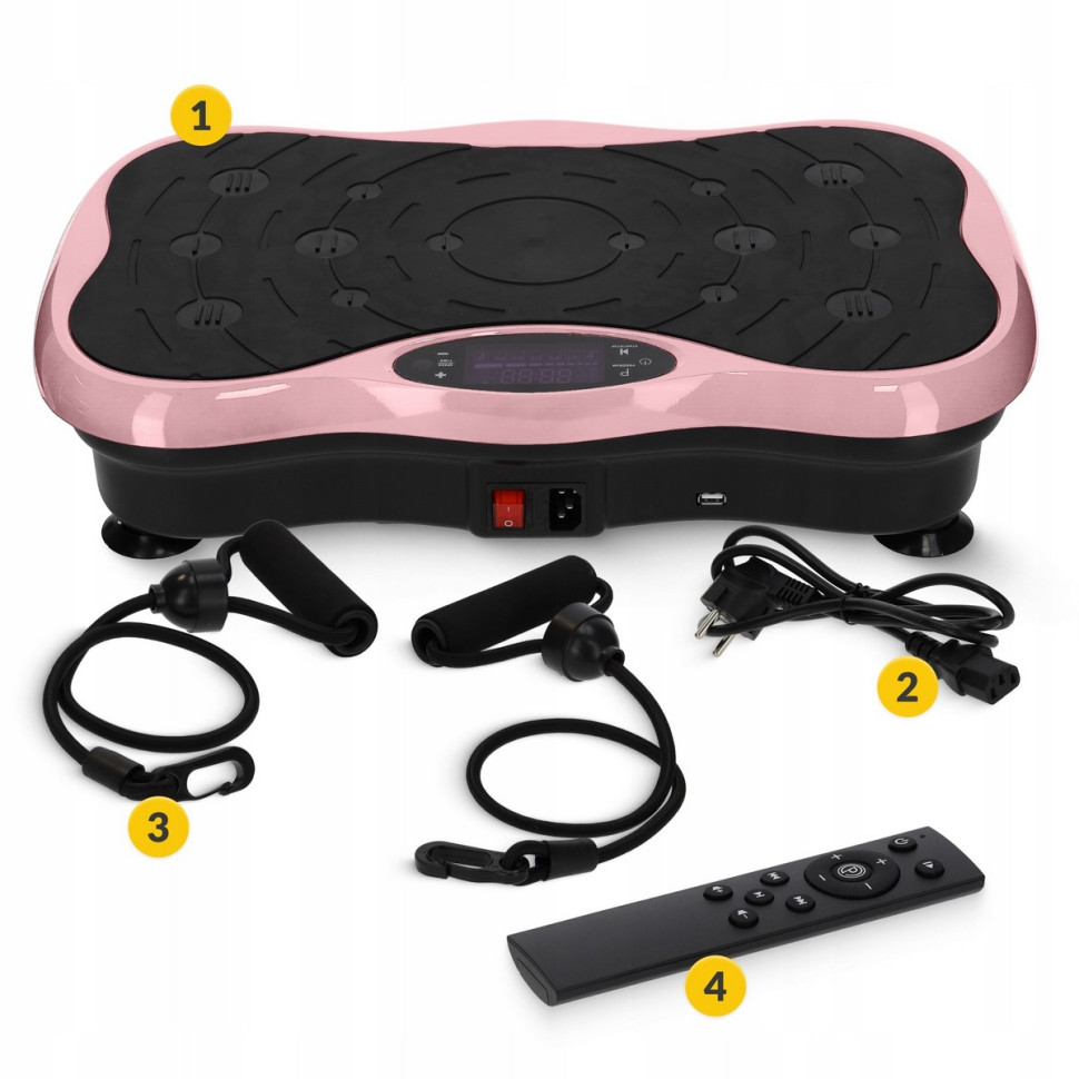 Виброплатформа для тренировок Ultra+ 4FIZJO P-5905973402880 с эспандерами