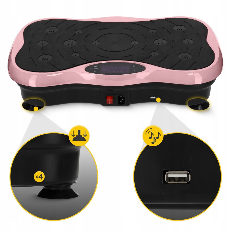 Виброплатформа для тренировок Ultra+ 4FIZJO P-5905973402880 с эспандерами