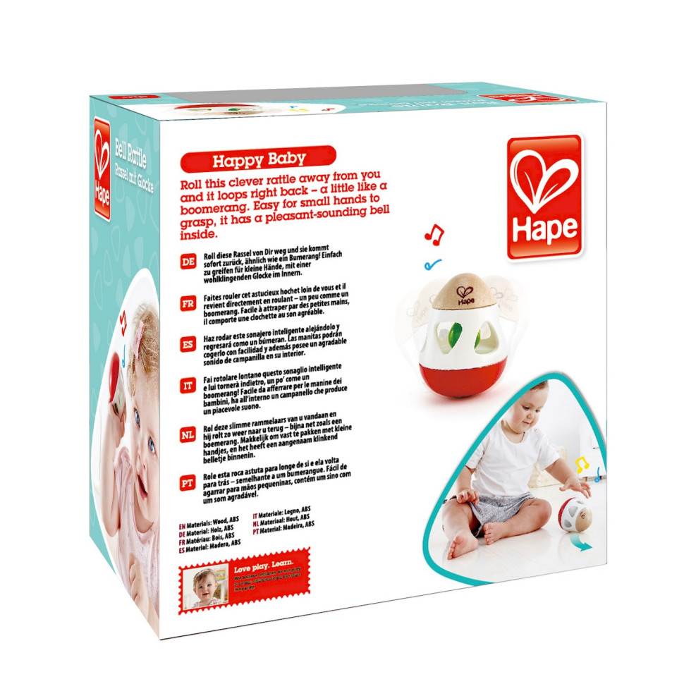 Погремушка-неваляшка Колокольчик Hape E0016 с рождения