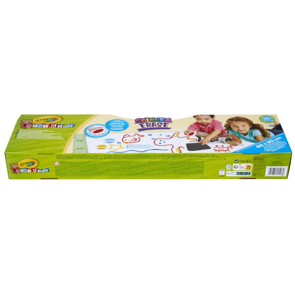 Многоразовый коврик для рисования Mini Kids Crayola 81-1528, 3 баночки с красками