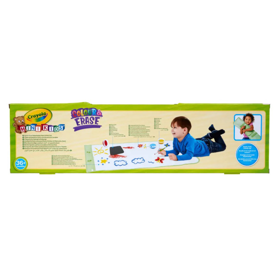 Многоразовый коврик для рисования Mini Kids Crayola 81-1528, 3 баночки с красками