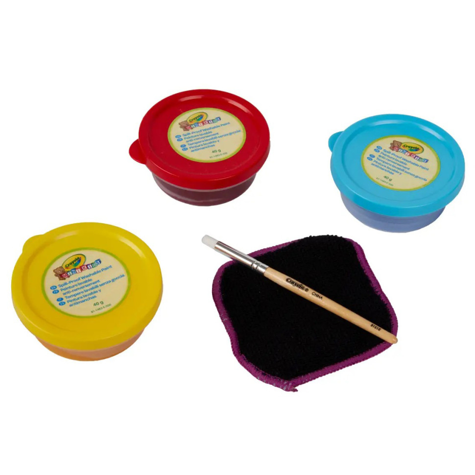 Многоразовый коврик для рисования Mini Kids Crayola 81-1528, 3 баночки с красками