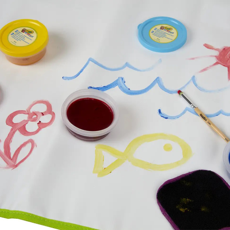 Многоразовый коврик для рисования Mini Kids Crayola 81-1528, 3 баночки с красками