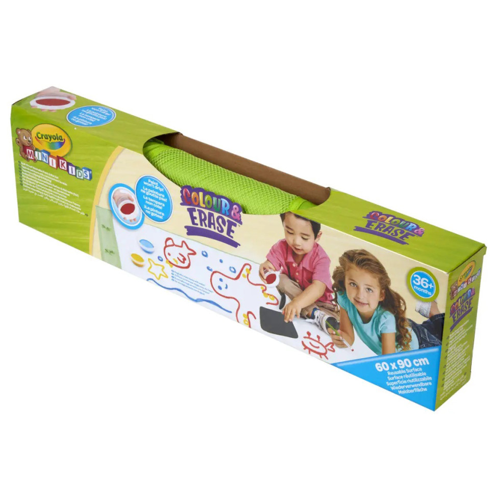 Многоразовый коврик для рисования Mini Kids Crayola 81-1528, 3 баночки с красками