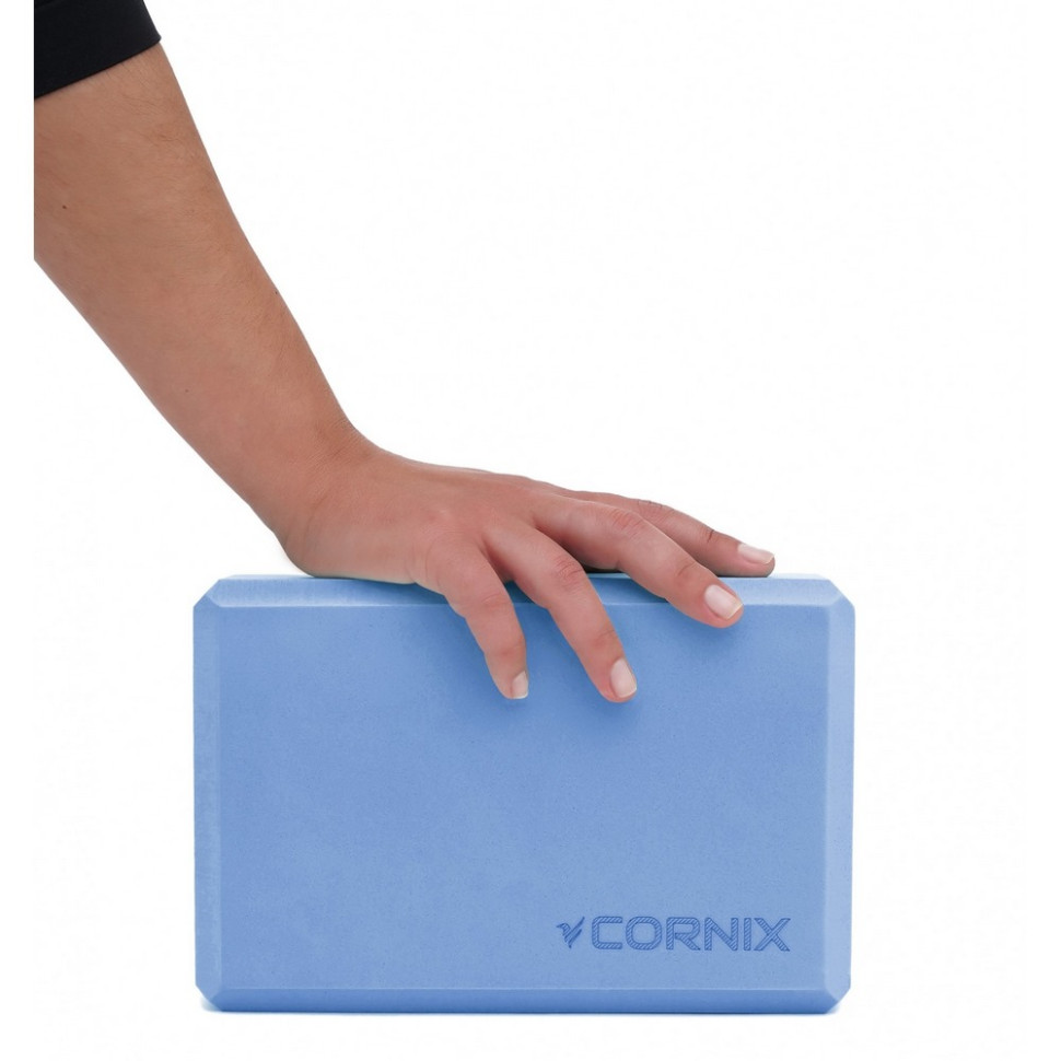 Блок для йоги Cornix XR-0102 Blue 22.8 x 15.2 x 7.6 см