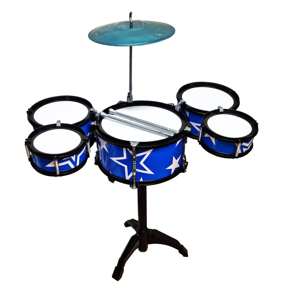 Дитяча іграшка Барабанна установка Bambi 1688(Blue) 5 барабанів